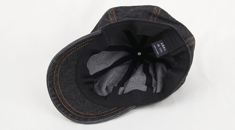 【BOHEMIAN SEOUL】WASHED DENIM HUNTING CAP [正規品] BOHEMIAN SEOUL] GLITCH WASHED DENIM BALL CAP, SNOW GRAY ー